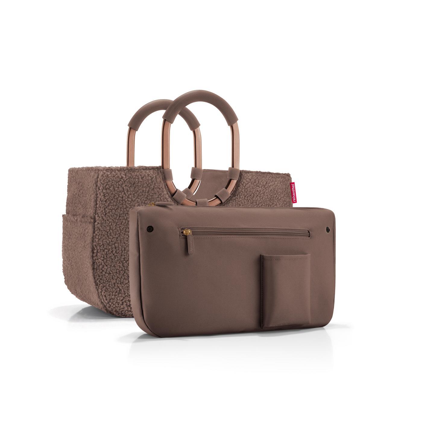 Reisenthel LOOPSHOPPER M in Farbe teddy chocolate, handtasche, tote, braun, stoff, Reißverschlussfach