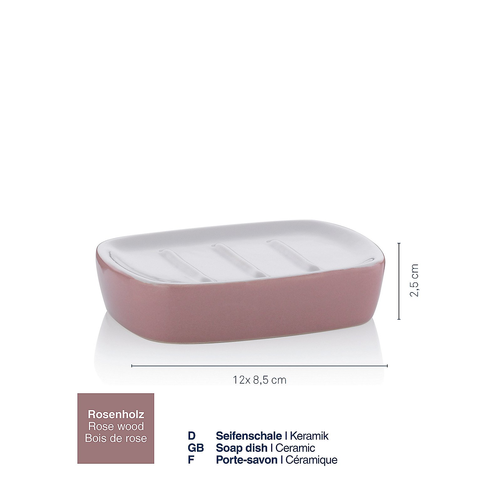 Kela Seifenschale Lindano rosenholz LANDORA in , Kunst, Porzellan, Töpferei
