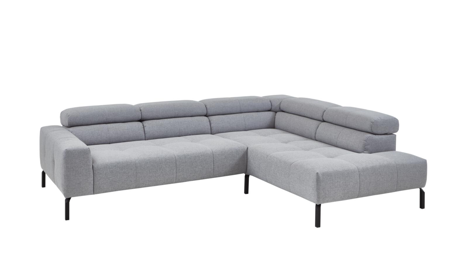 Candy Polsterecke SK-745 CLEVELAND MOVE ca. 279x224cm in Stoff Mono light grey