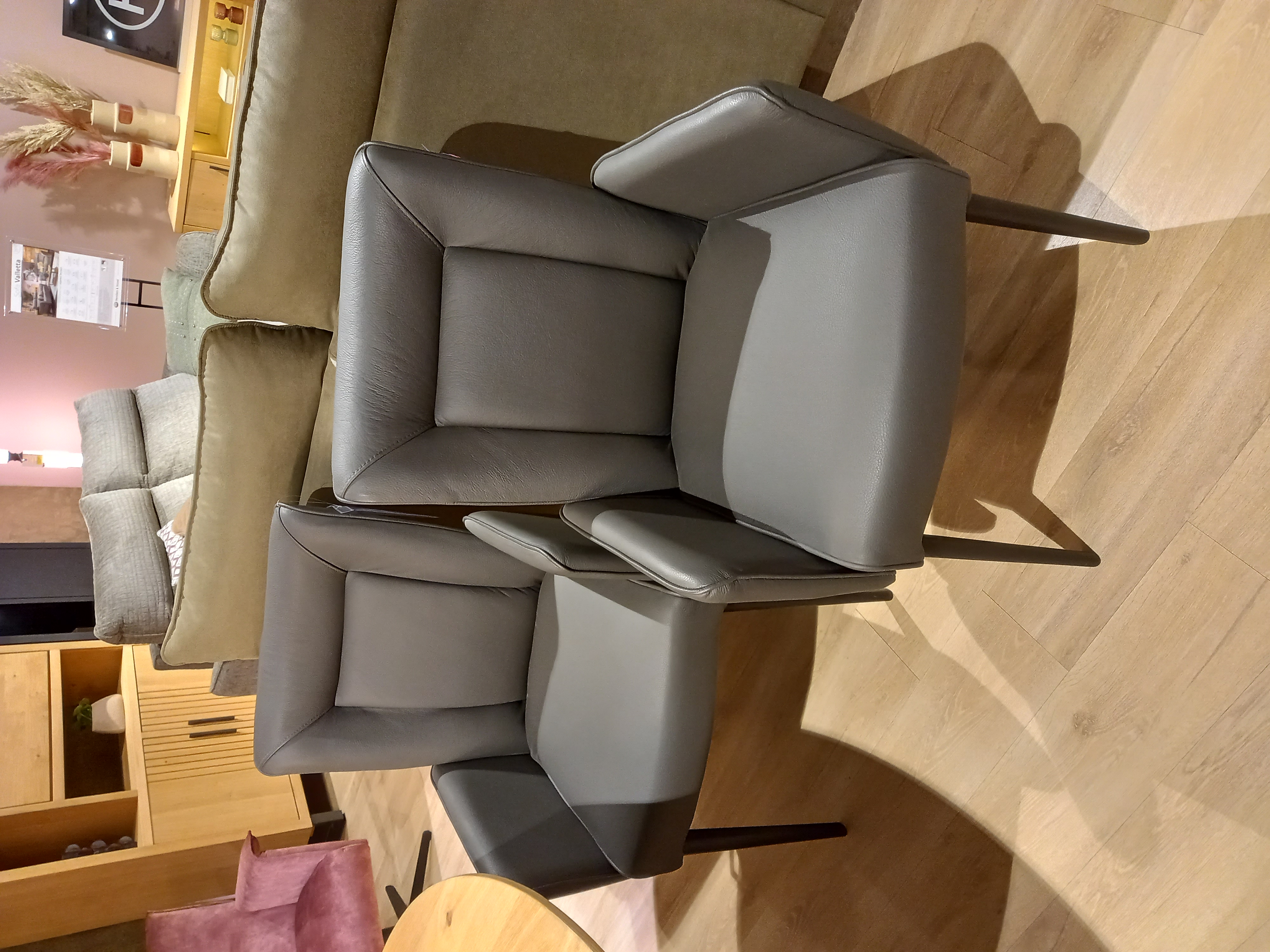 Henders & Hazel Armlehnstuhl 2er-Set OLIVERA in Leder Catania anthrazit PG20 Henders & Hazel Armlehnstuhl 2er-Set OLIVERA in Leder Catania anthrazit PG20, Moebel, Stuhl, Sessel, Tasche, Handtasche