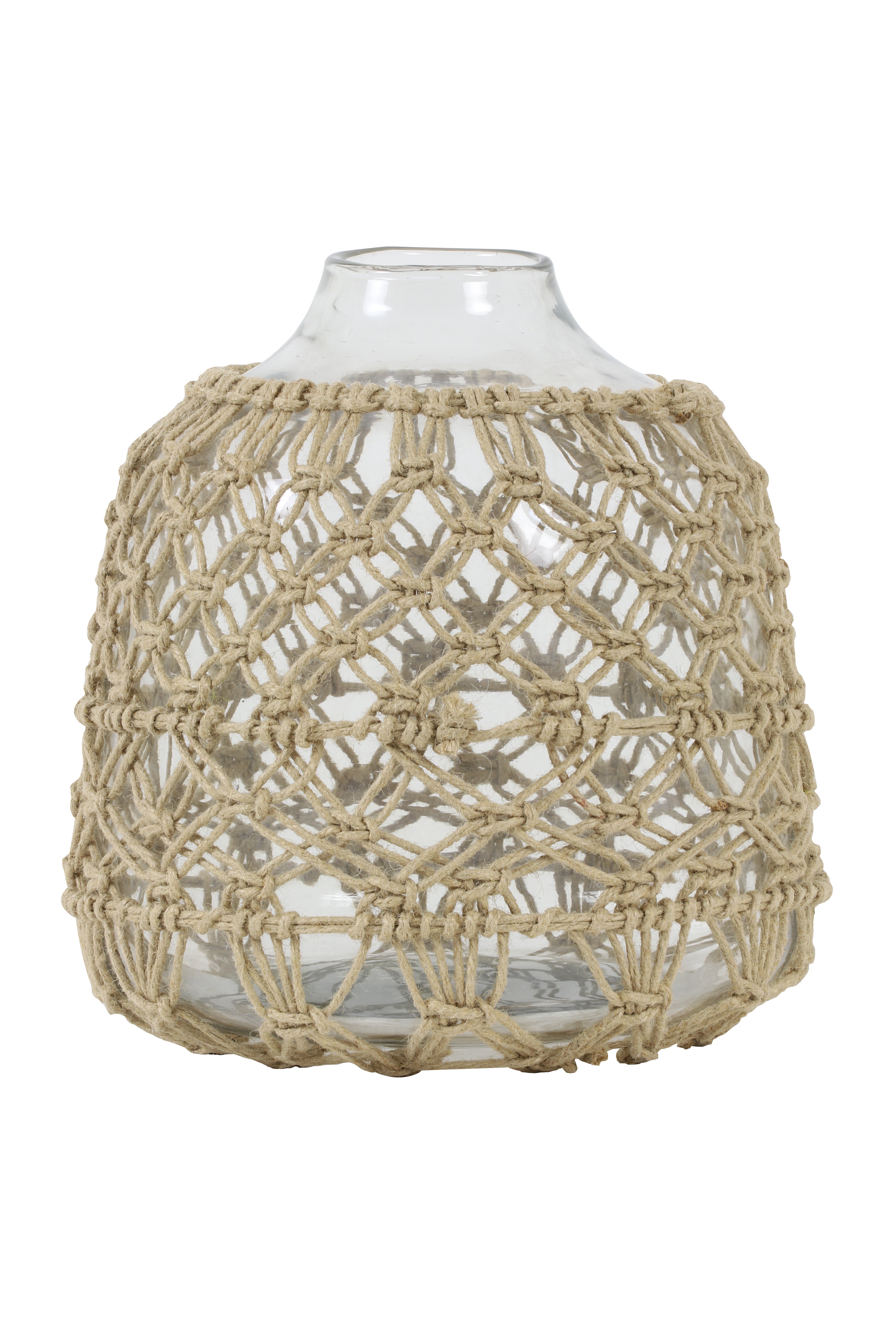 Light & Living Vase NARONA in Glas Klar, Jute Light & Living Vase NARONA in Glas Klar, Jute