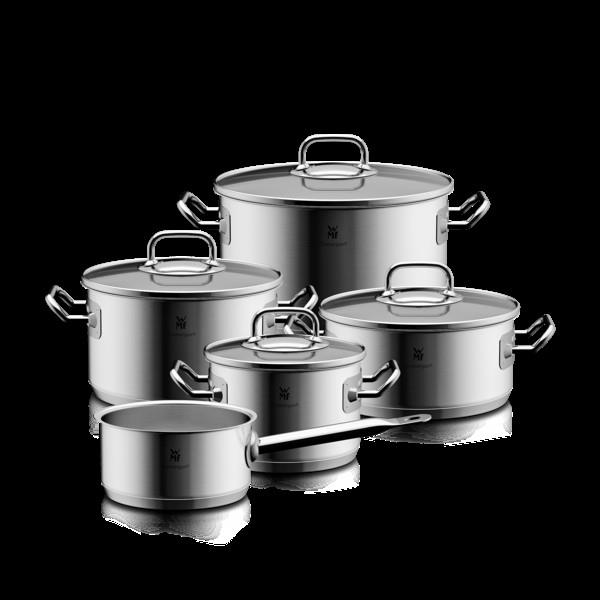 WMF Topf-Set Profi One in Edelstahl, Topfset, Kochtopf, Edelstahl, 4-teiliges Set, Töpfe mit Deckel