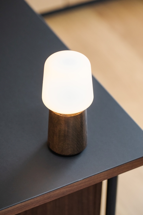 SACKit Lampenbasis OSLO in Farbe Smoked Oak