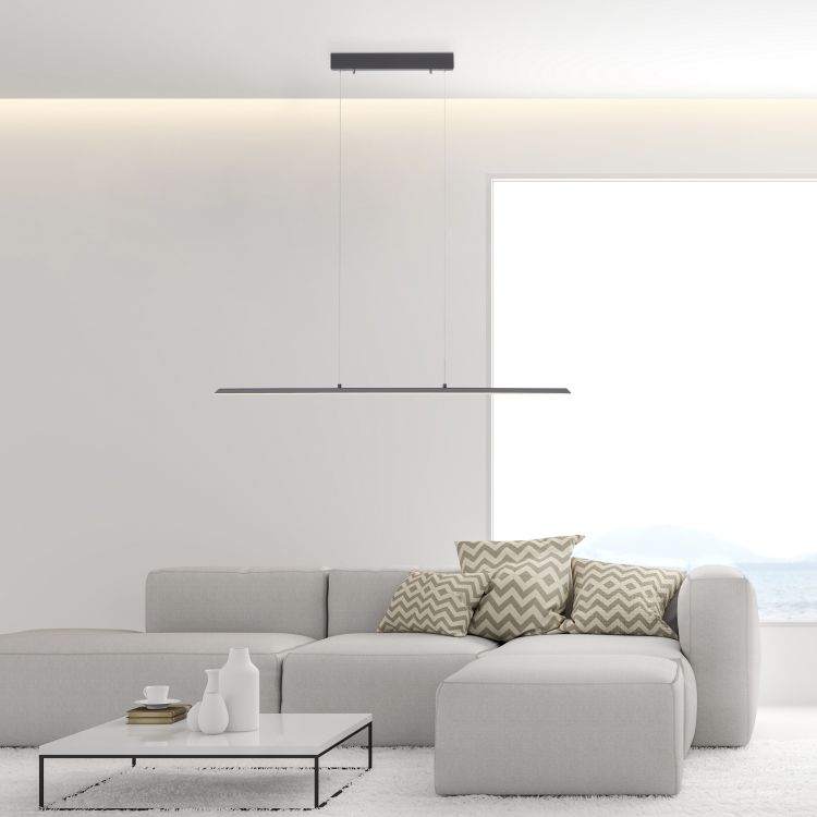 Paul Neuhaus LED-Pendelleuchte PURE LITE 1-flammig in Farbe anthrazit Paul Neuhaus LED-Pendelleuchte PURE LITE 1-flammig in Farbe anthrazit, Couch, Mobiliar, Wohnzimmer, Tabelle, Dekoration für Zuhause