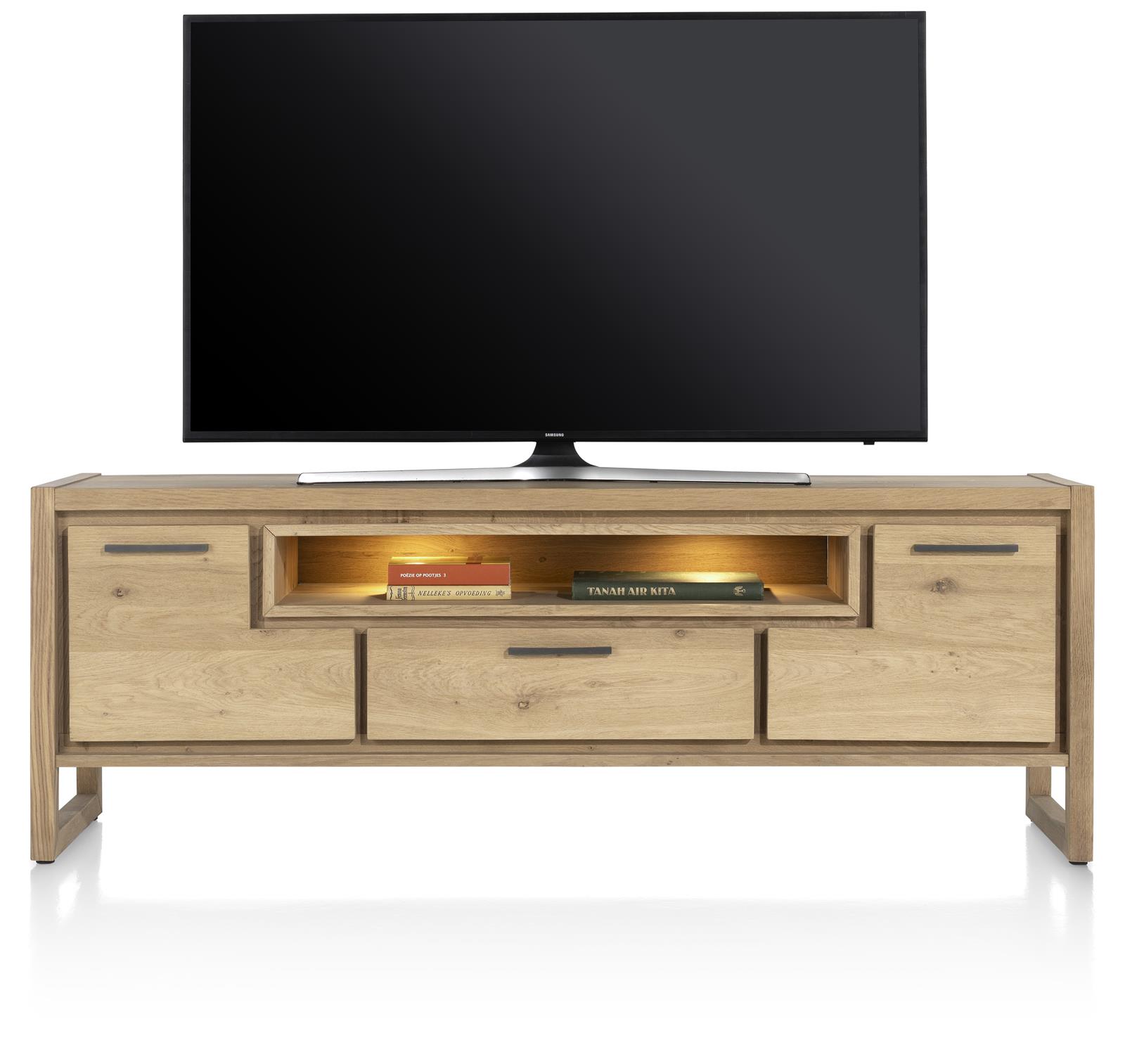 Henders & Hazel Lowboard NYSTEAD ca. B170 H60 T42 cm in Eiche furniert mit Platinlack