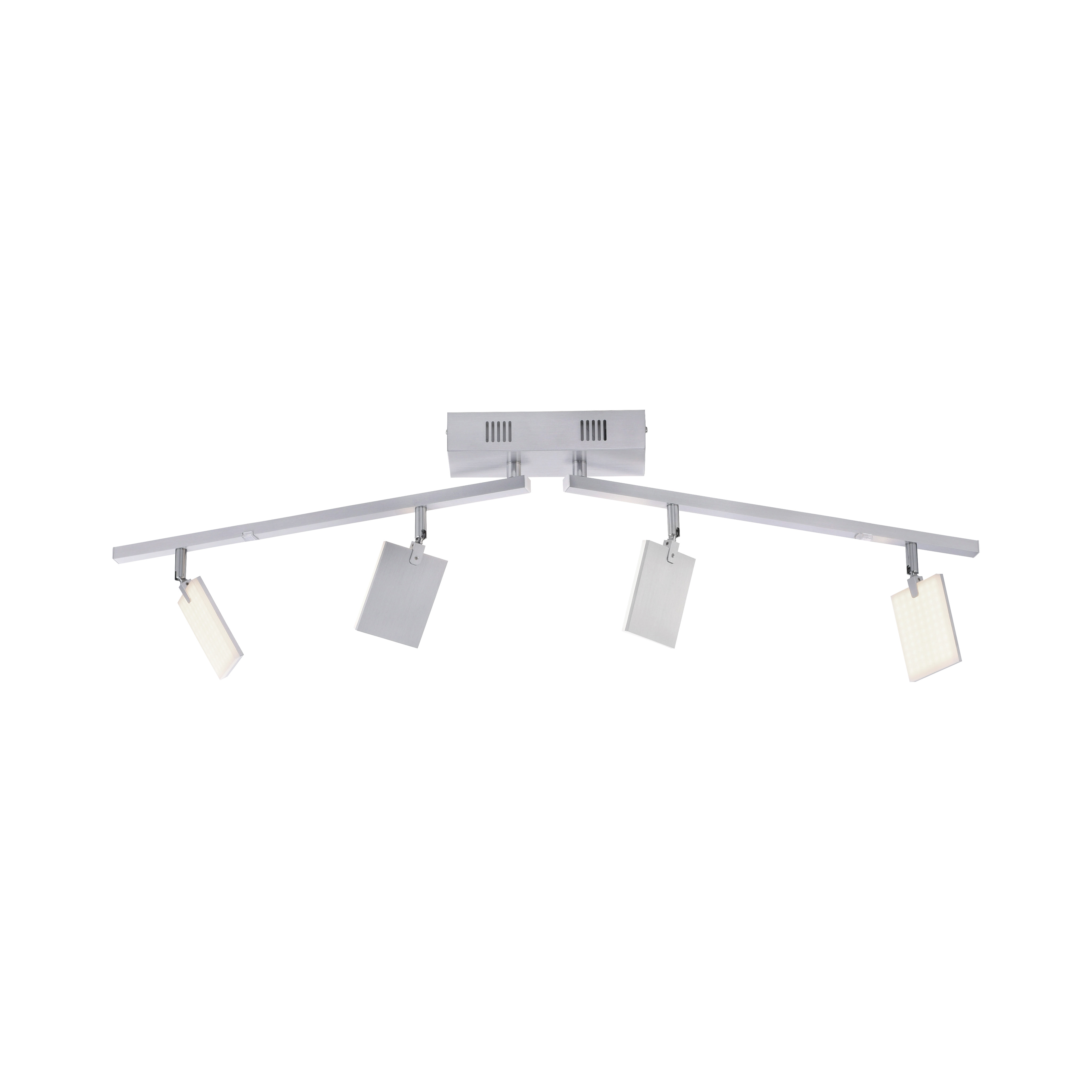 Paul Neuhaus LED-Deckenleuchte PURE MIRA 4-flammig in Farbe aluminium, deckenleuchte, spotlights, vierflügel, einstellbar, eisengrau