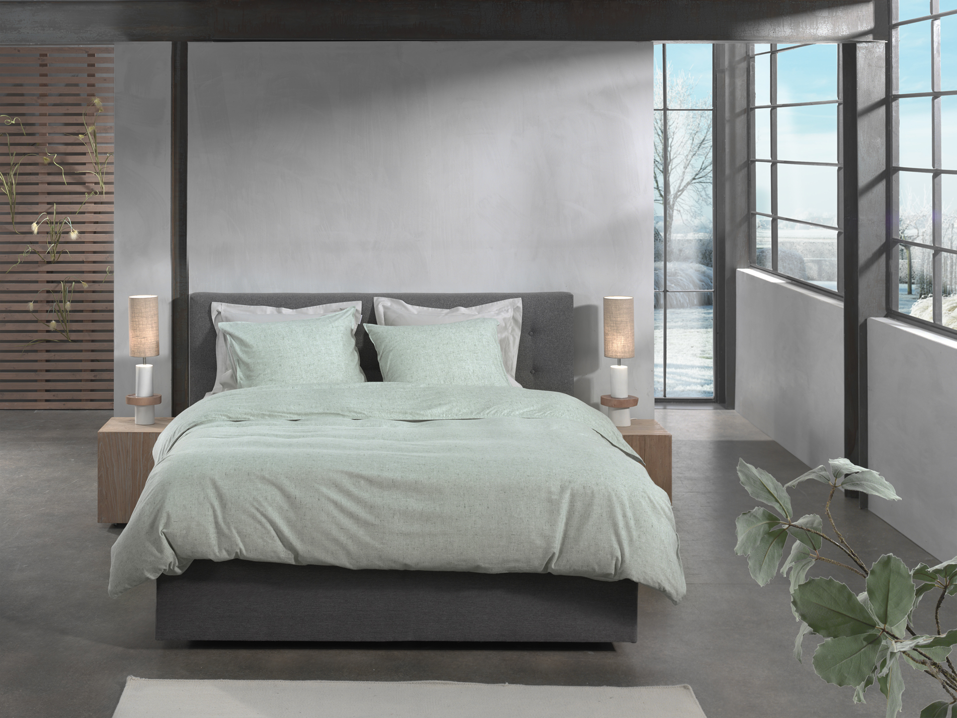 Heckettlane Bettwäsche ca. 155x220cm in Farbe Laurel-Green