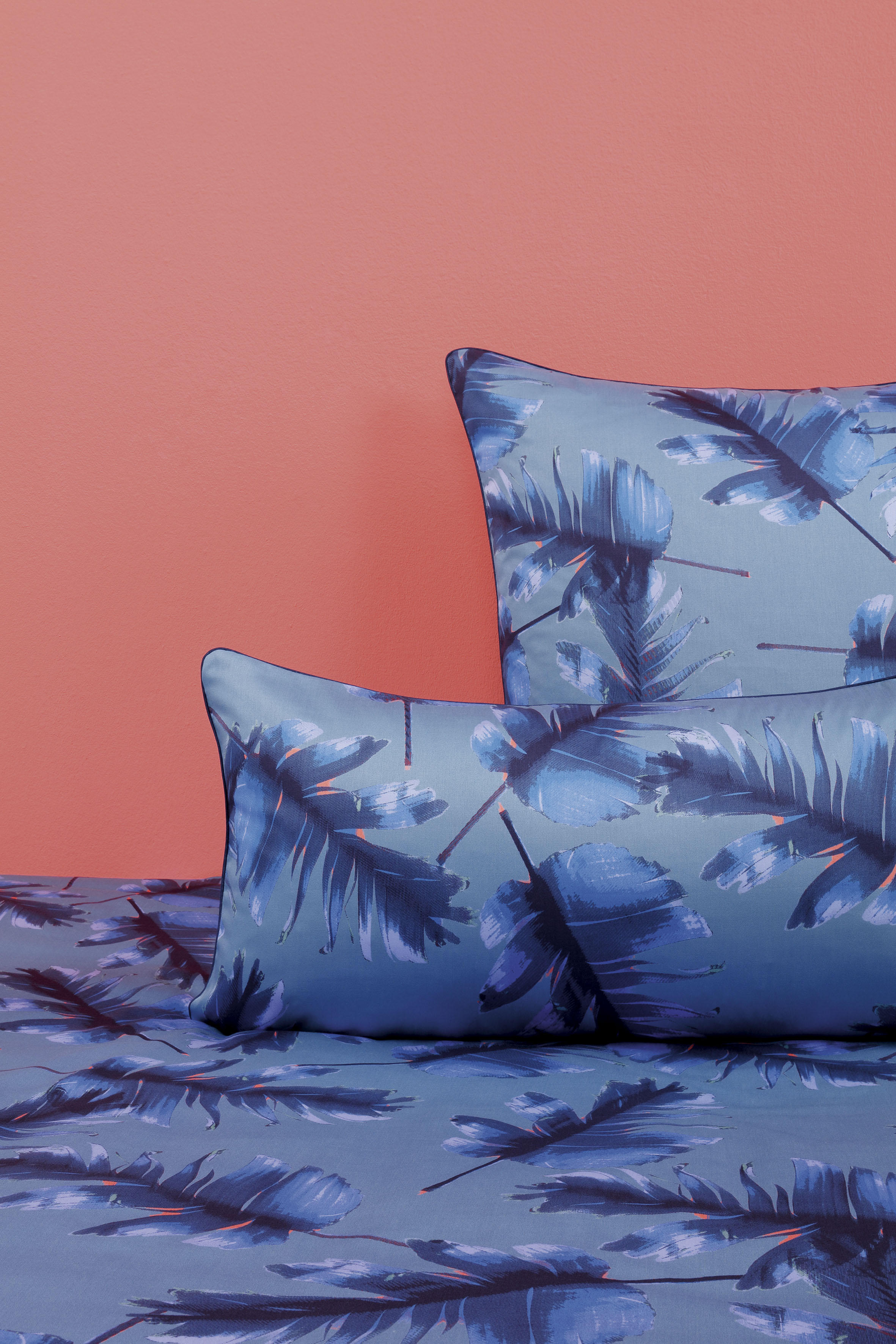 Bettwäsche CALATHEA ca. 135x200cm in Farbe Blau gemustert