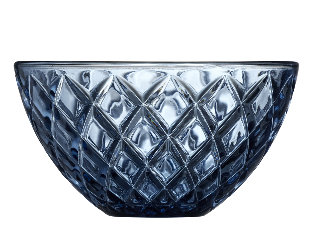 Lyngby Glas Schale 12 cm in Farbe blau