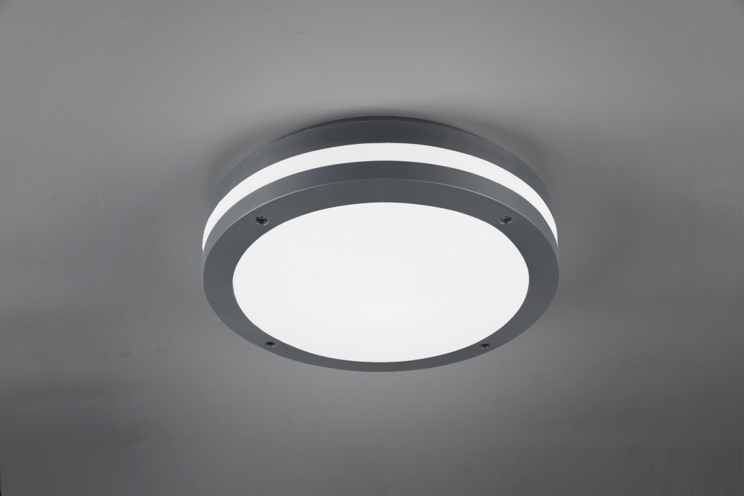 Trio LED-Deckenleuchte PIAVE 1-flammig in Farbe anthrazit, Kunststoff weiß Trio LED-Deckenleuchte PIAVE in anthrazit, Kunststoff weiß