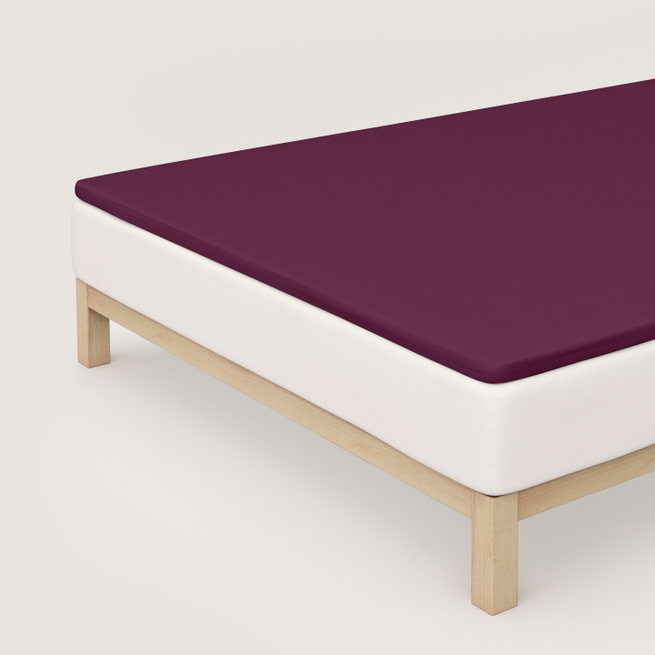 Schlafgut Pure Topper Spannbettlaken ca. 180x200-200x220cm in Farbe Purple Deep