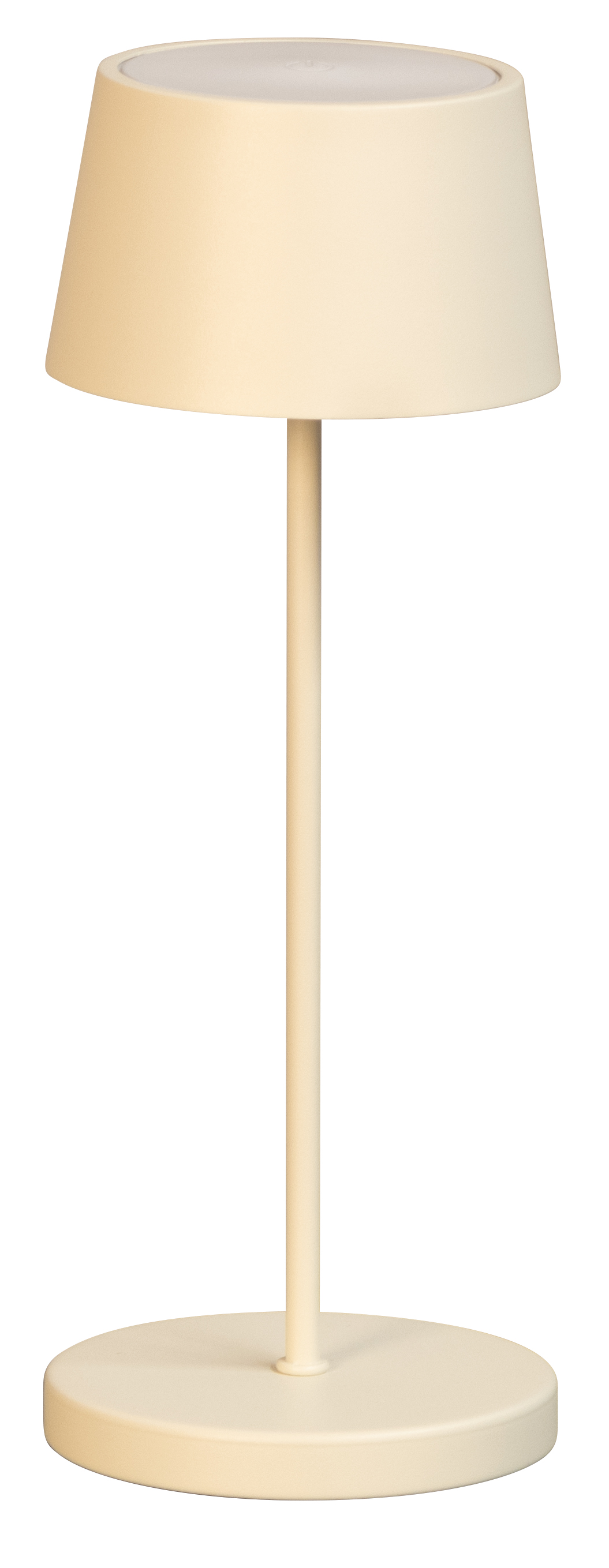FH Lighting LED-Tischleuchte ASENA PRO in Metall sandbeige, Lampe, Tischlampe, Lampenschirm