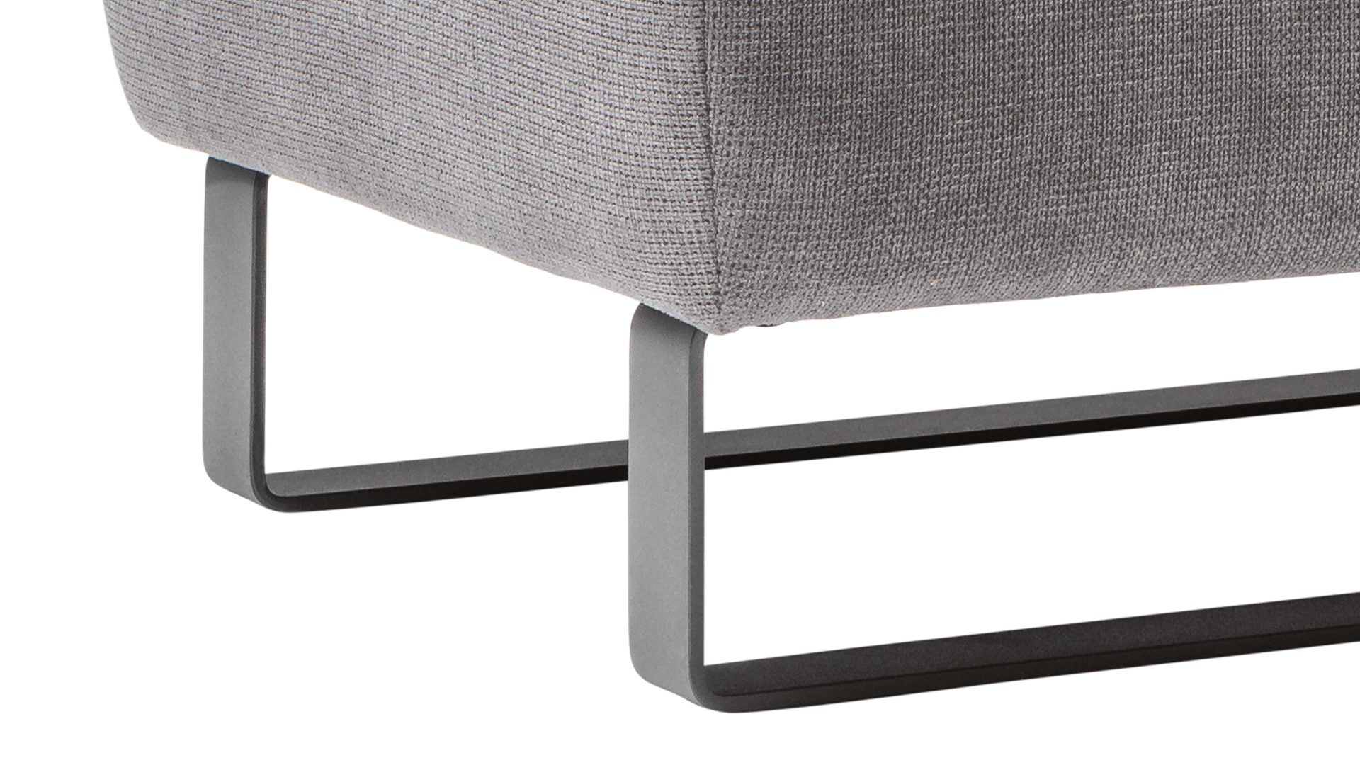 Hocker DANA in Grau Iwaniccy Hocker in Stoff Boston stone