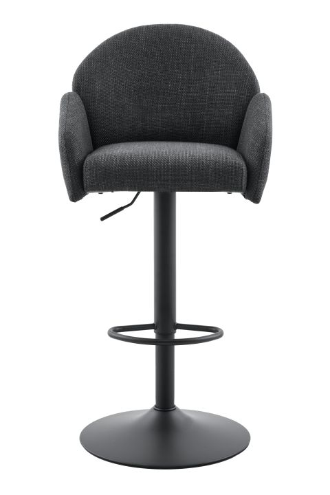 Hela Barhocker HOLLY H ca. B53 H96 T57 cm in Stoff WS anthrazit 28/03, Barhocker, Sessel, Stuhl, Küchenstuhl, Höhe verstellbar