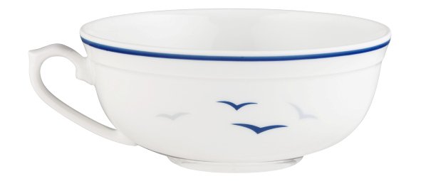 Seltmann Weiden Teeobertasse I 0,23 l Worpswede 4164 Rügen Seltmann Weiden Teeobertasse I 0,23 l Worpswede 4164 Rügen , Schale, Teeschale, Porzellan, Blaues Muster, Vogel-Motiv