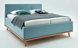 Musterring Polsterbett DELPHI in Stoff Stone 20 eisblau