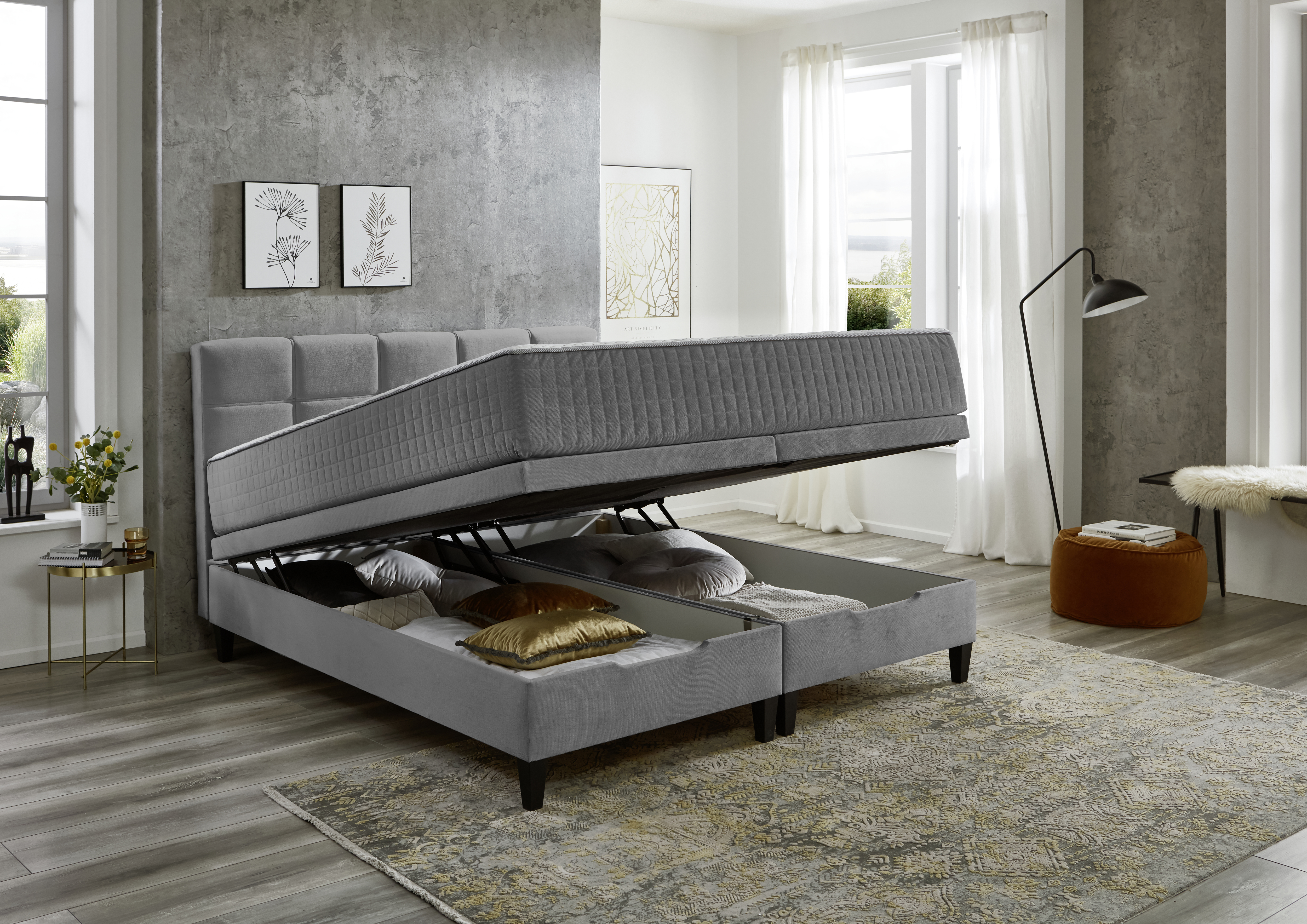 Sun Garden Boxbett WIEN ca.140x200cm in grau Sun Garden Boxbett WIEN ca.140x200cm in grau