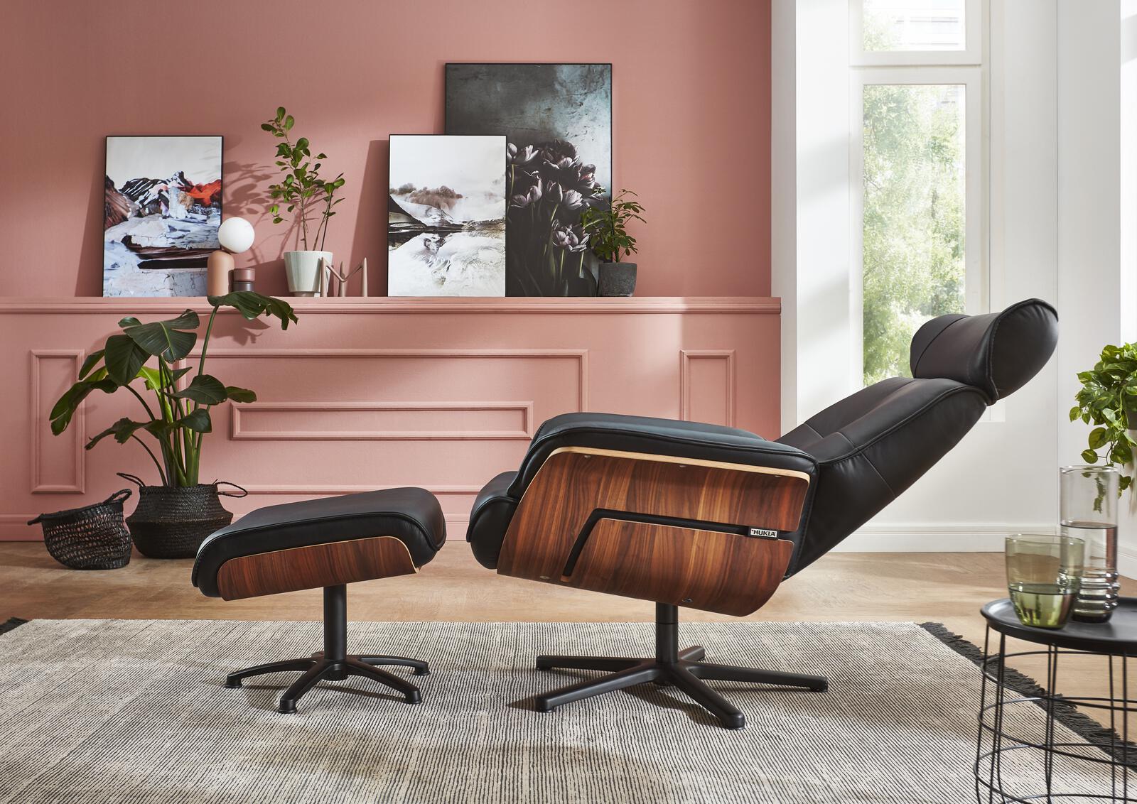 Hukla Comfortmaster Relaxsessel VS-HU1141 in Leder Torro schwarz Hukla Comfortmaster Relaxsessel VS-HU1141 in Leder Torro schwarz