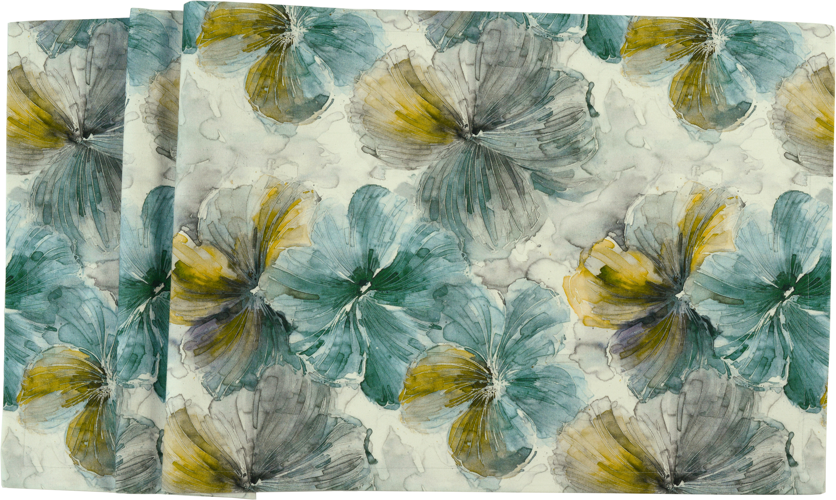Sander Tischläufer JANE ca. 50x140cm in Farbe aqua, Muster, Blume, Blau, Grün, bunt