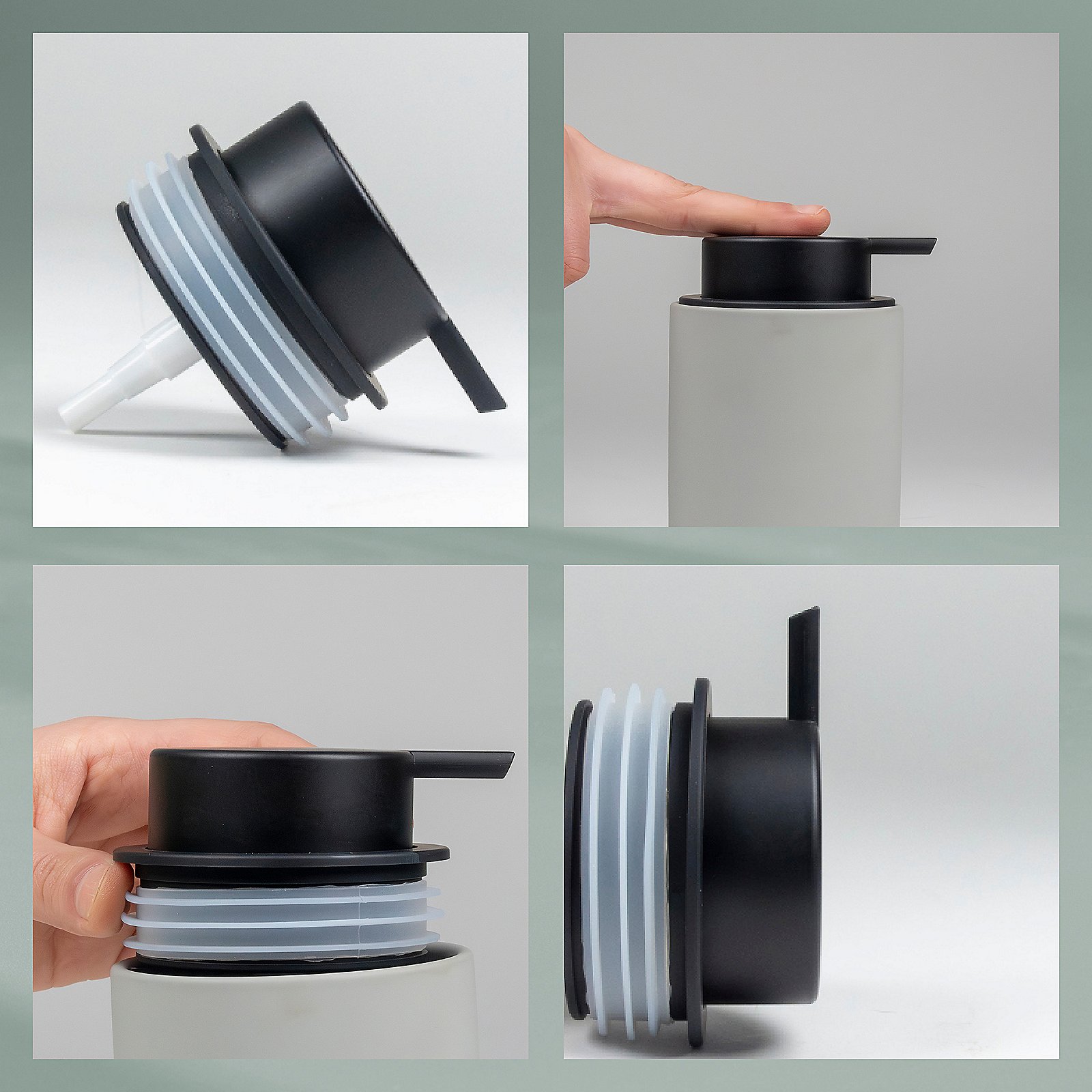 Kela Seifenspender Sana SANA in hellgrau, Krug