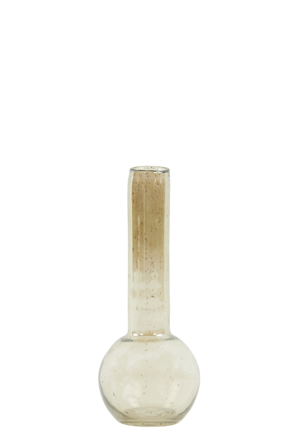 Vase DAPOLI in Glas steinschlag bernstein