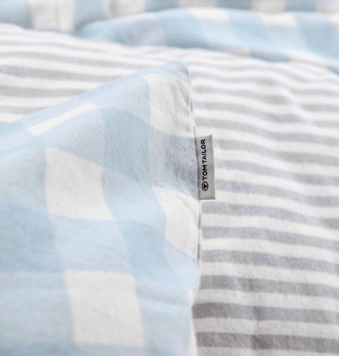 Tom Tailor Flanell-Bettwäsche Tom Tailor ca. 155x220cm in ca.80x80/155x220cm, Decke