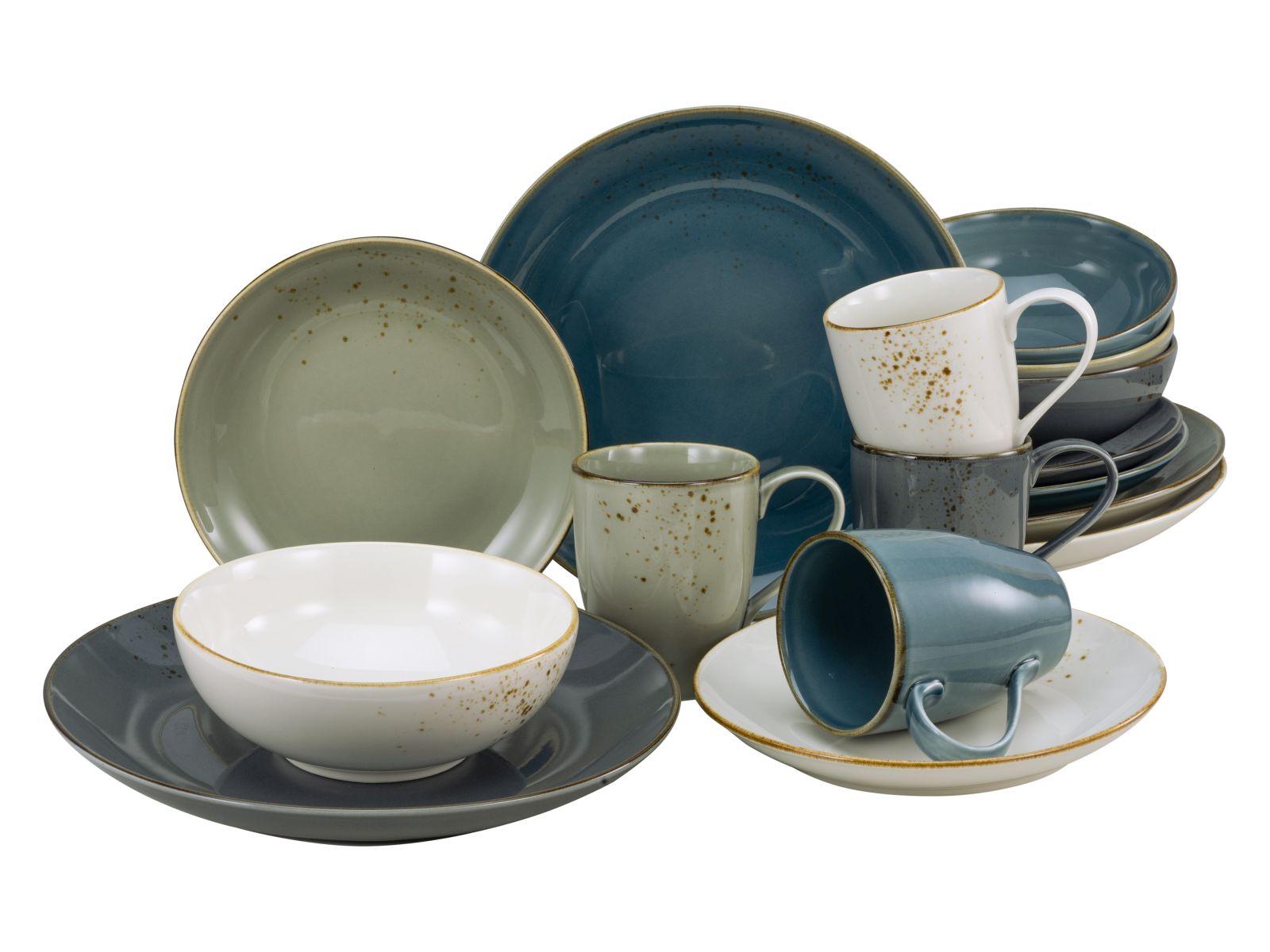CreaTable Kombiservice 16-tlg. Nature Collection in Farbe Nordic Style glänzend