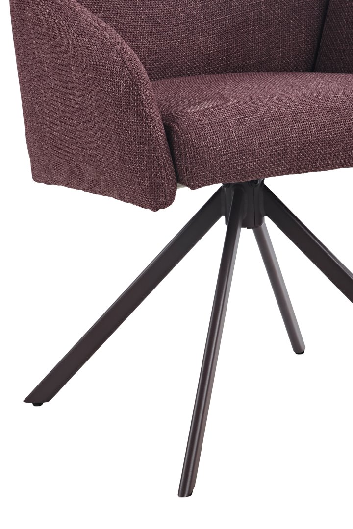 Hela Stuhl HOLLY S ca. B56,5 H84 T61 cm in Stoff Björn wildberry, Stuhl, Bein aus Metall, Verschiedene Farben, Polsterstuhl, Roter Bezug