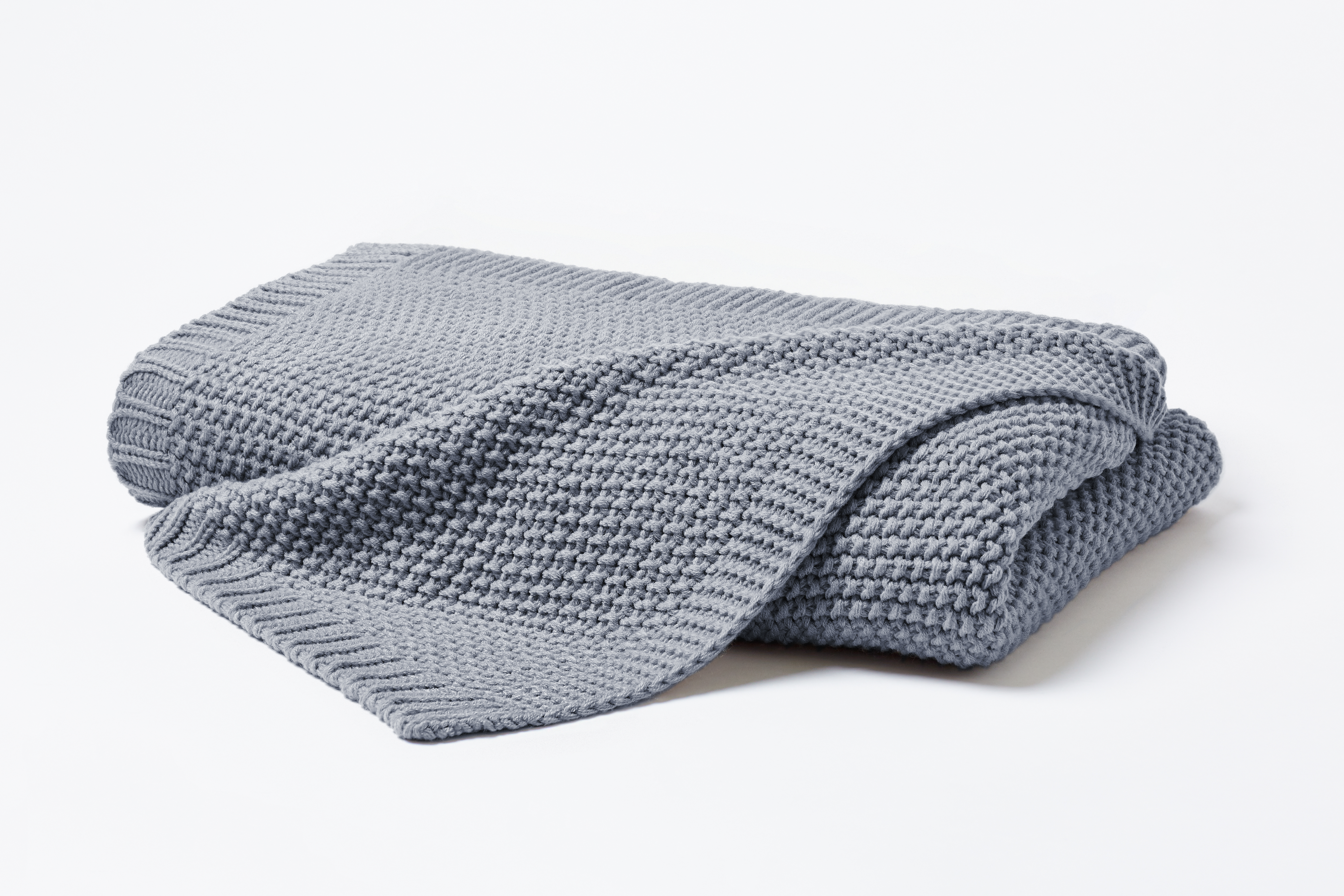 Strickdecke 130x170cm in Grau Hahn Haustextilien Strickdecke 130x170cm in Farbe mittelgrau,