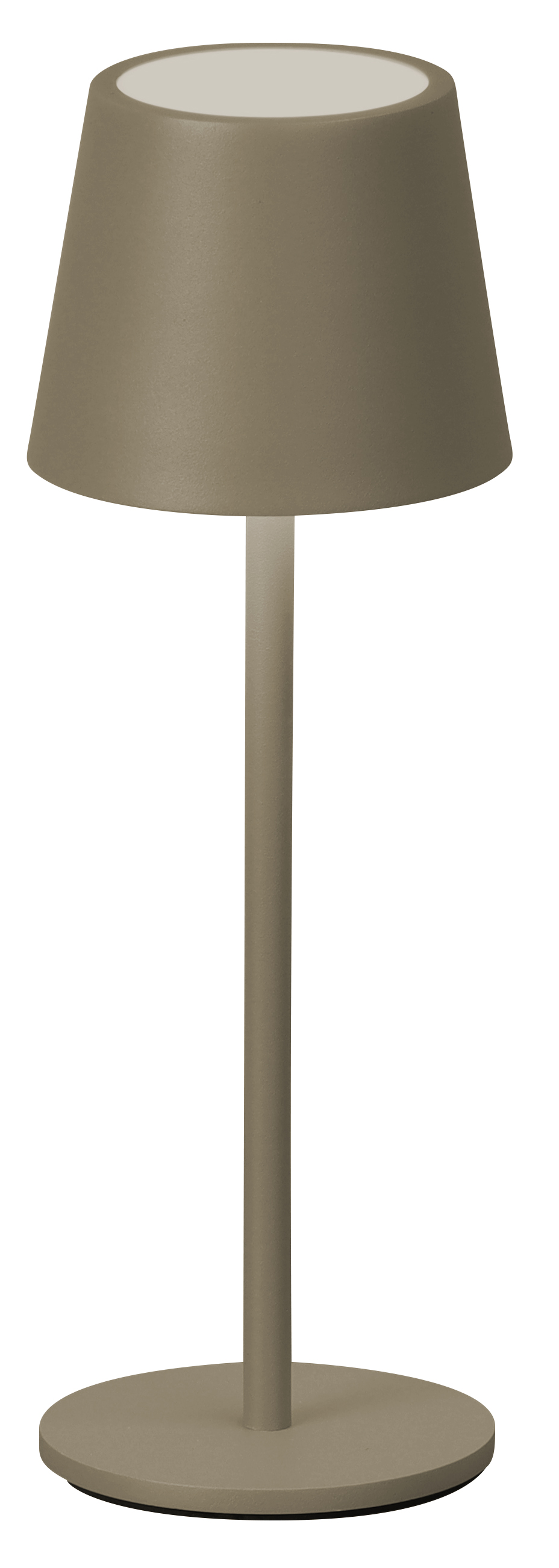 FH Lighting LED-Tischleuchte ROXI in Metall dark-greige, Lampe, Lampenschirm, Tischlampe