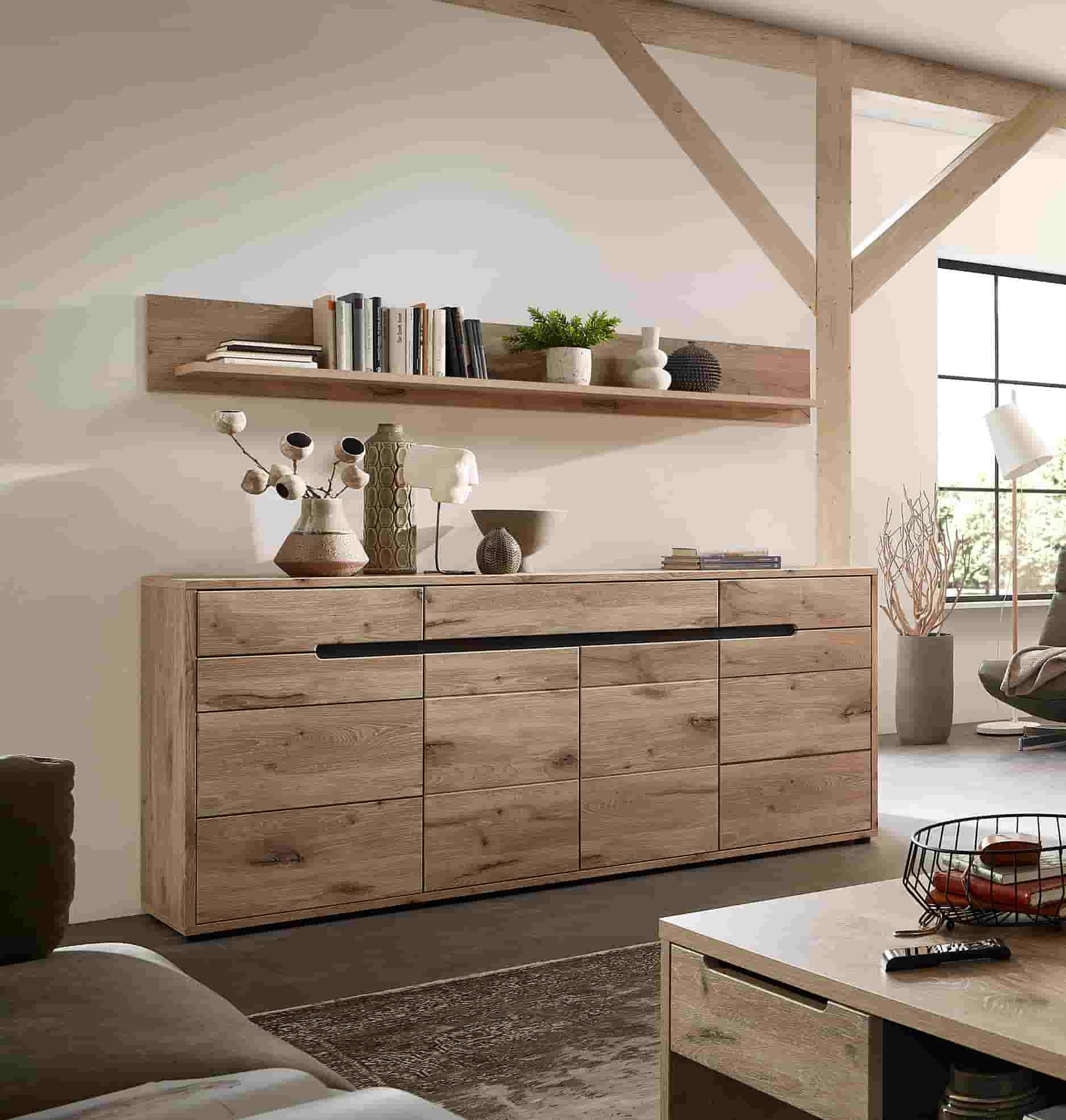 Innostyle Highboard BELLANO in Viking Oak Nature/Graphit
