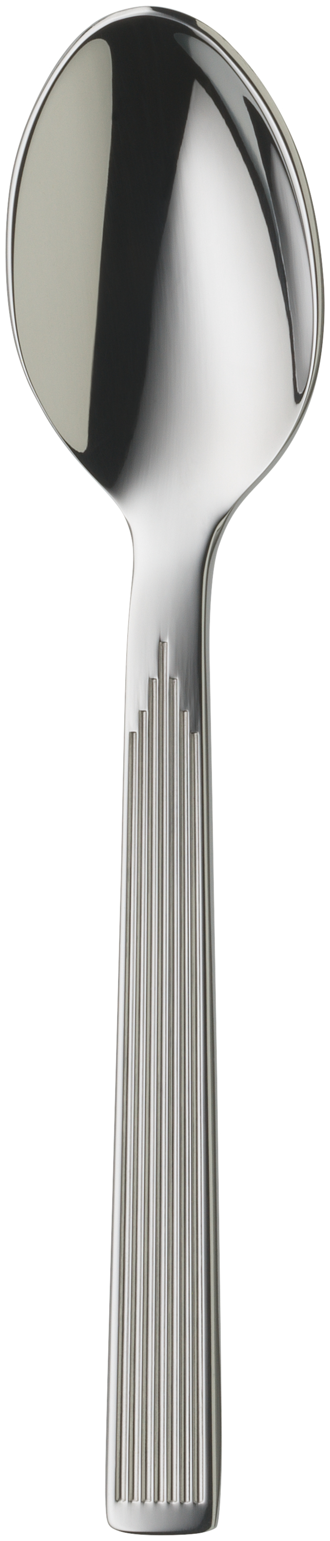 WMF Art Deco Kaffeelöffel in poliertem Edelstahl, Löffel, Esslöffel, Stahl, Edelstahl, Einzelteil