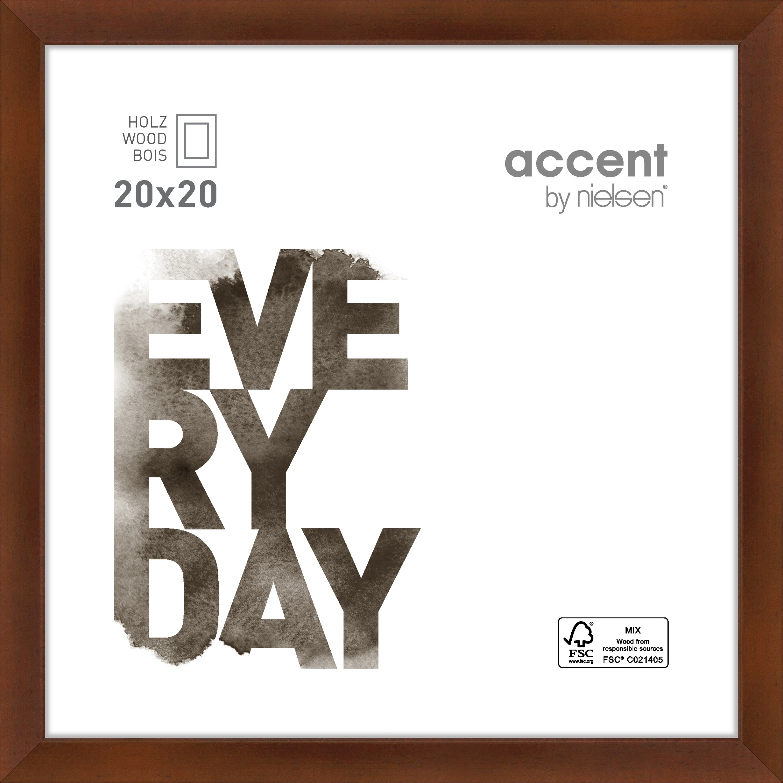 Bilderrahmen Zoom, 20x20cm ZOOM in Braun Accent by Nielsen Holz Bilderrahmen Zoom ca. 20x20cm in Farbe Walnut
