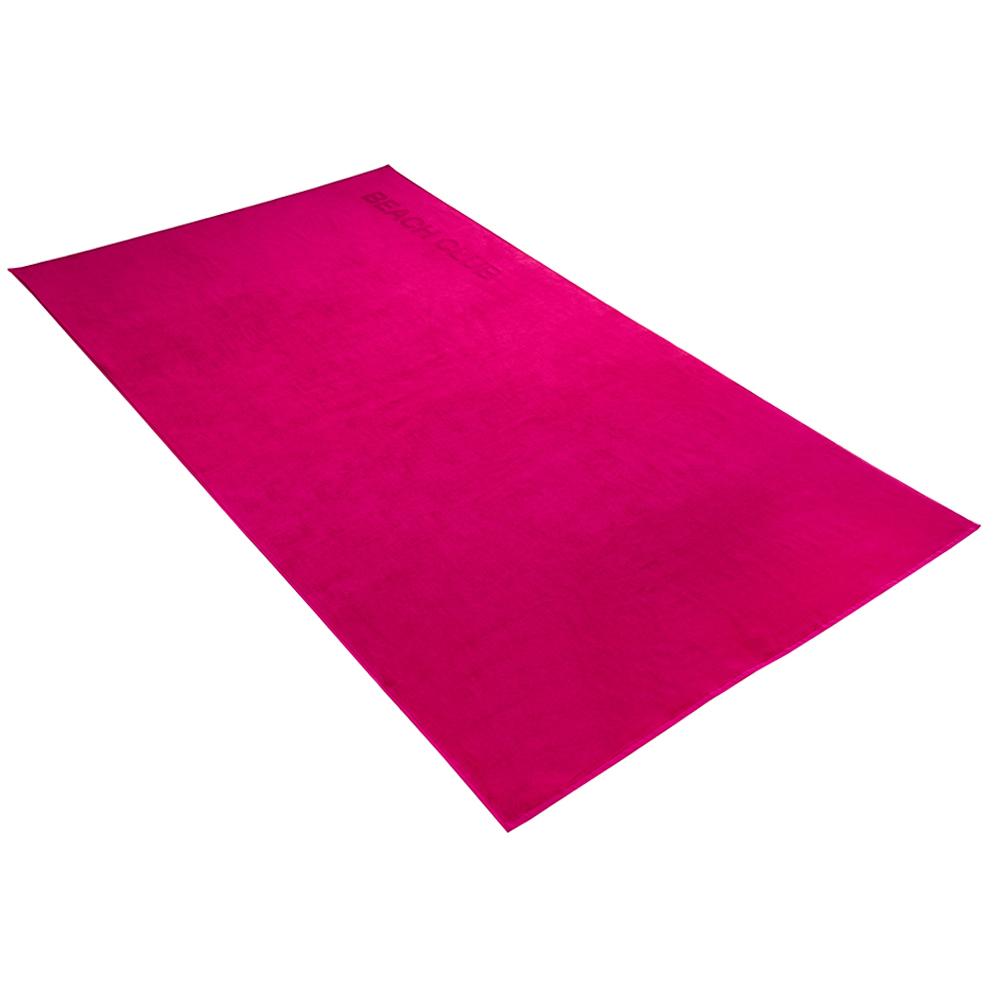Vossen Strandtuch Beach Club ca. 100x180cm in Farbe cranberry, tücher, strandtuch, pinkfarbiges tuch, fasern, flachaufhängung