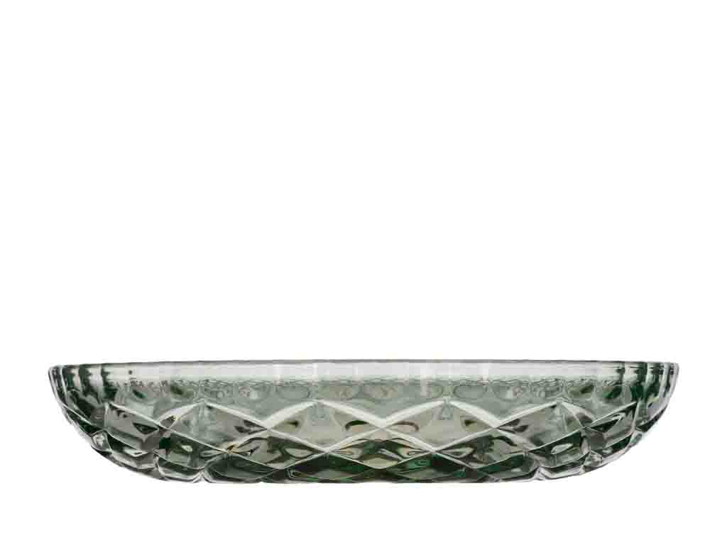 Lyngby Glas Teller 16 cm in Farbe grün
