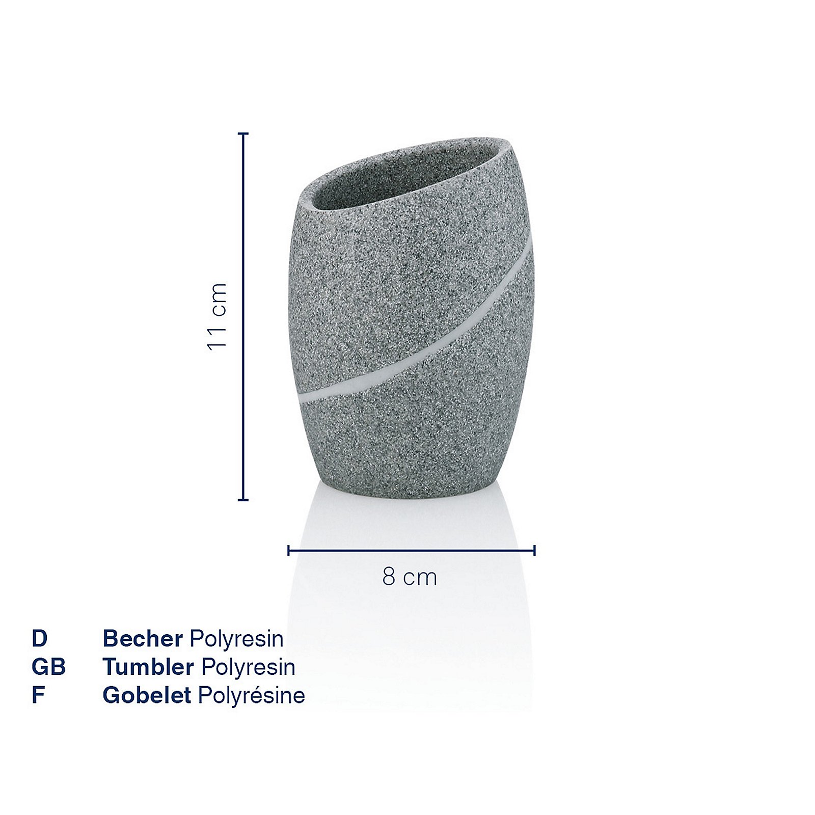 Kela Zahnbürstenhalter Talus grau TALUS in , Krug, Töpferei, Vase, Kunst, Porzellan
