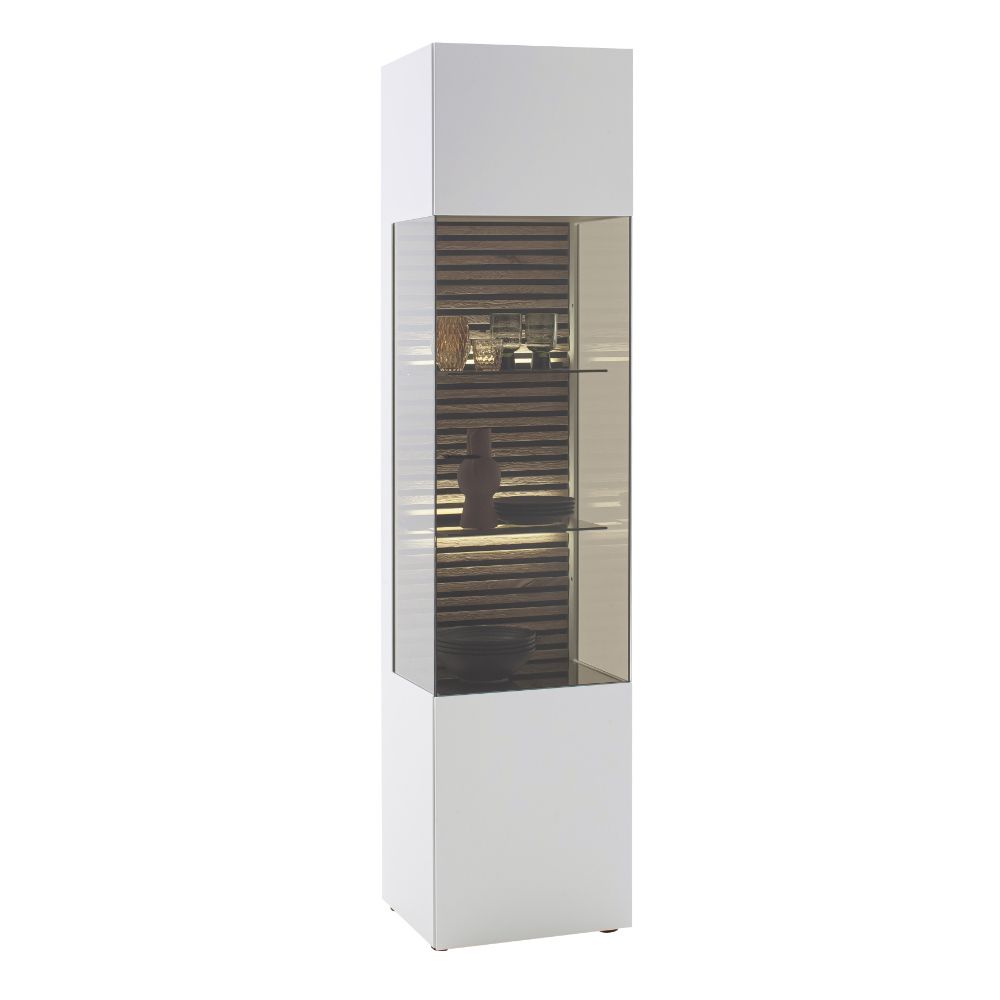 SCHÖNER WOHNEN-Kollektion Vitrine rechts YONNA ca. B48 H205 T44 cm in Kerneiche natur