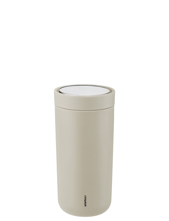 Stelton Thermobecher To Go Click 0,4 Liter in Farbe soft sand