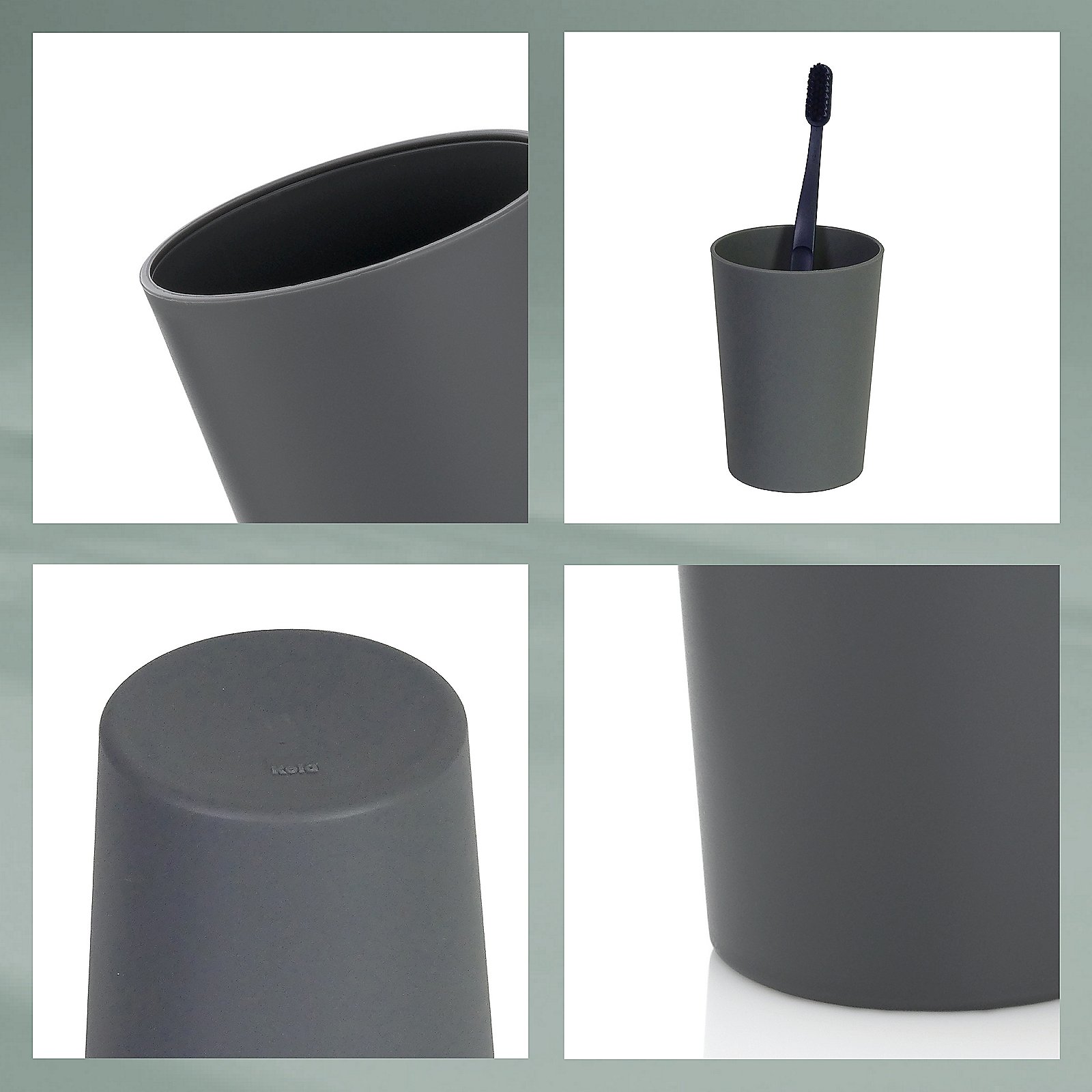 Kela Becher Marta grau MARTA in , Pinsel, Gerät, Werkzeug, Zahnbürste