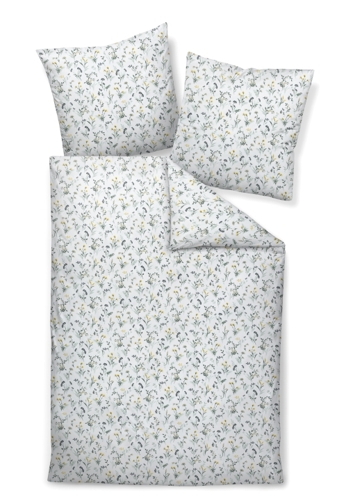 Janine Design Bettwäsche DAVOS ca. 135x200cm in Farbe salbeigrün gelb