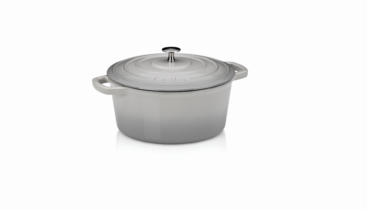 Keck & Lang Bräter Calido ca. 4,6 Liter in Farbe hellgrau