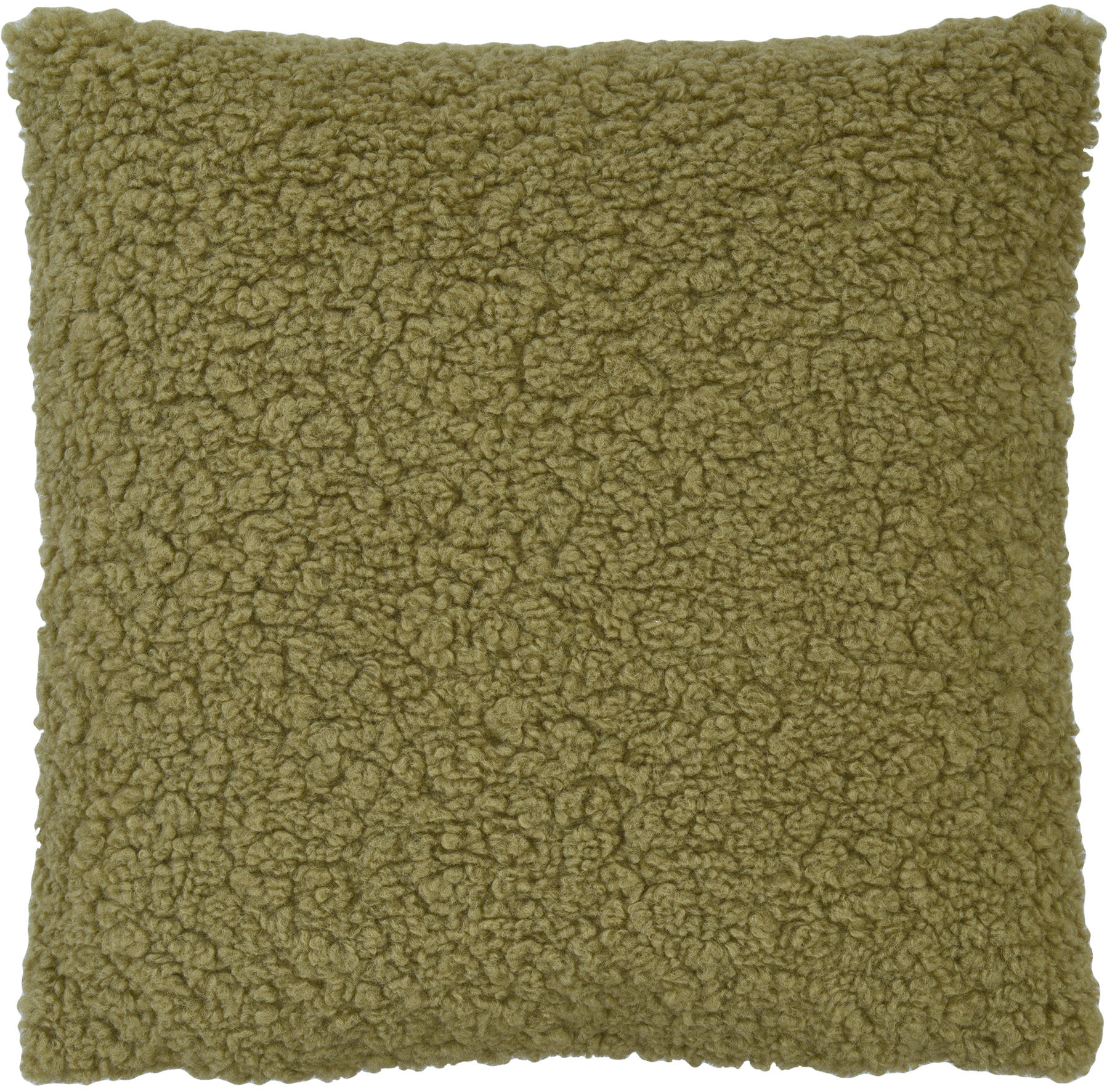 Sander Kissenhülle DUBBO ca. 40x40cm in Farbe elmwood, Kuschelkissen, Kissenbezug, Felltextur, Olivgrün, Samtig