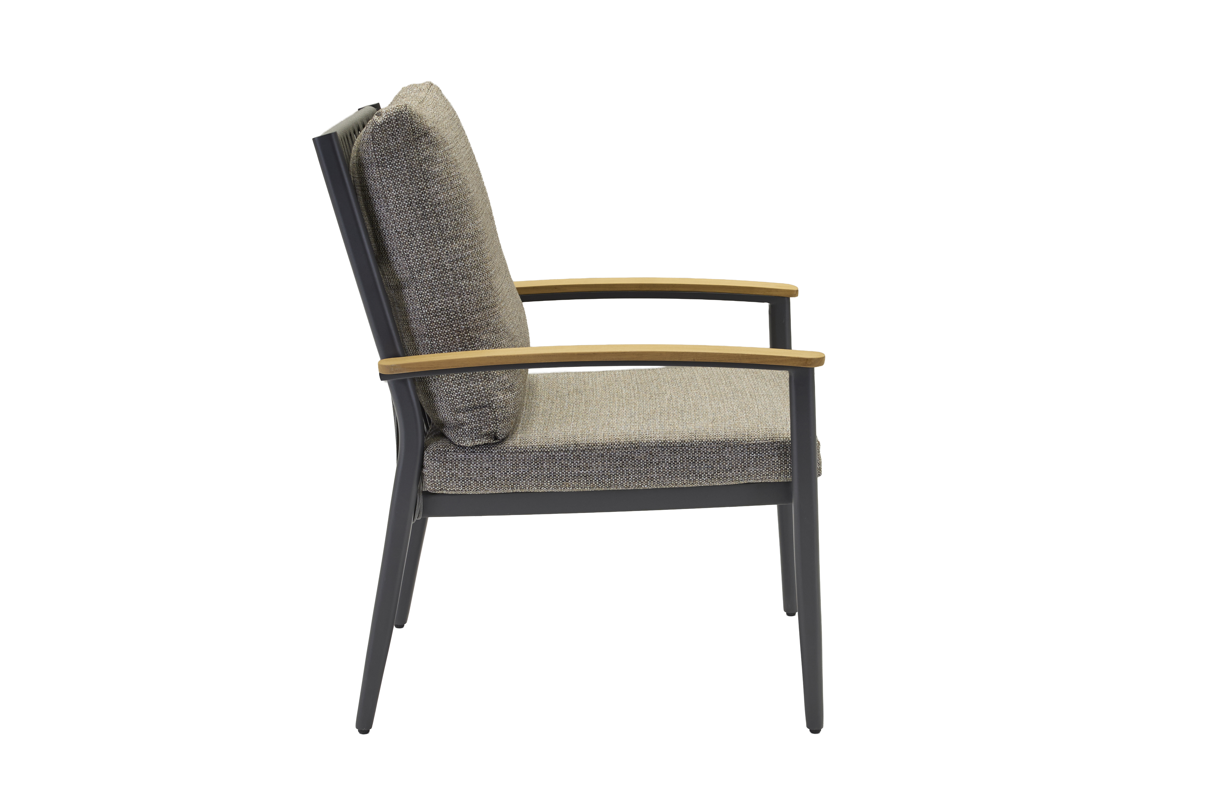 Armlehnstuhl AVENTO mit Geflecht in Rope-Optik grau/Gestell Aluminium anthrazit Armlehnstuhl AVENTO mit Geflecht in Rope-Optik grau/Gestell Aluminium anthrazit, Moebel, Stuhl, Sessel