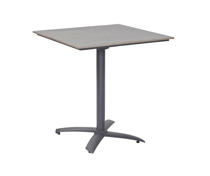 Bistrotisch DIWO in Schwarz L.C. Wholesaler Bistrotisch DIWO ca. B70 H74 T70 cm in Platte sintered Stone grau