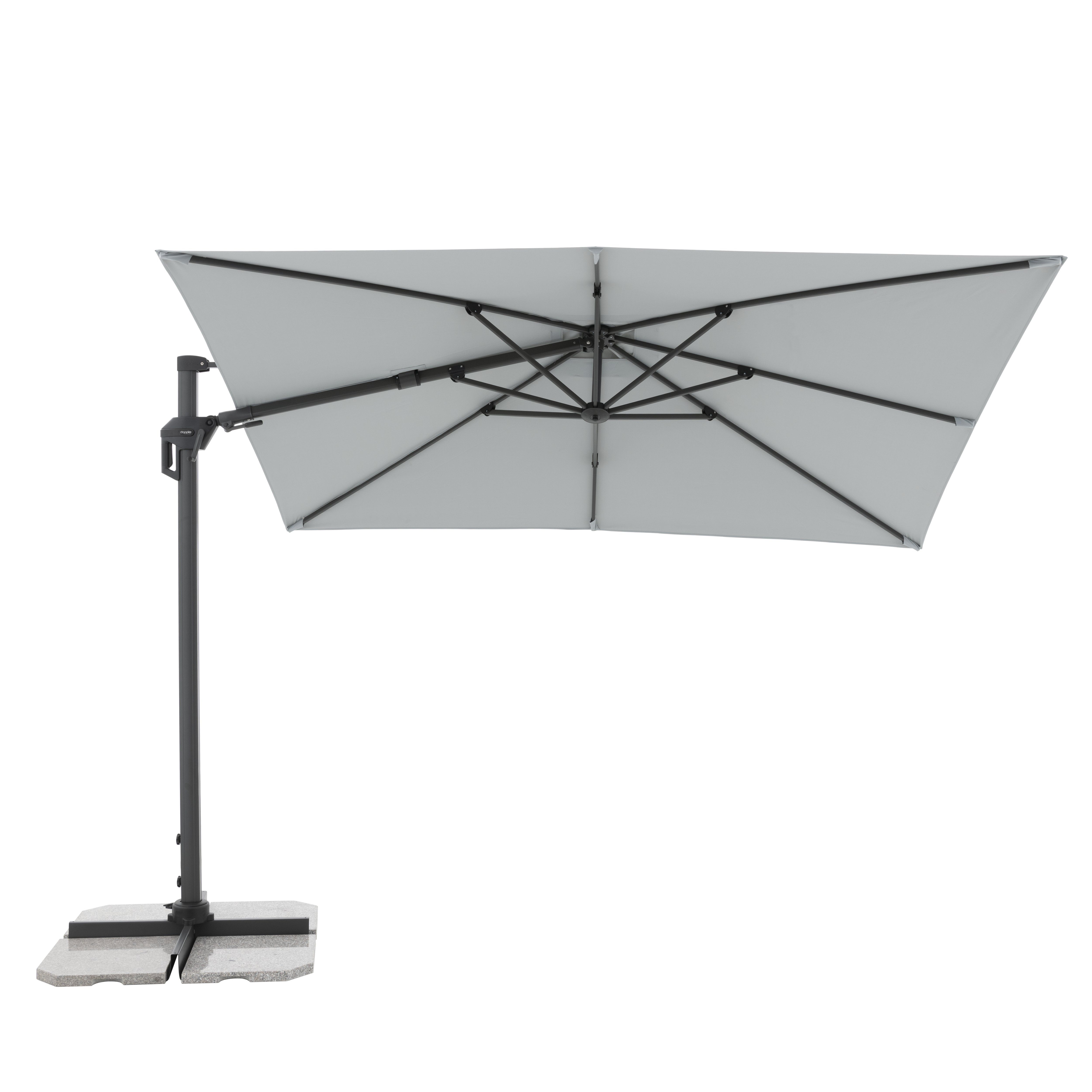 Doppler Pendelschirm ACTIVE PENDEL ca. 310x210cm in Farbe hellgrau, Schirm, Marktschirm, Garten, Ständer, Stahlgestell