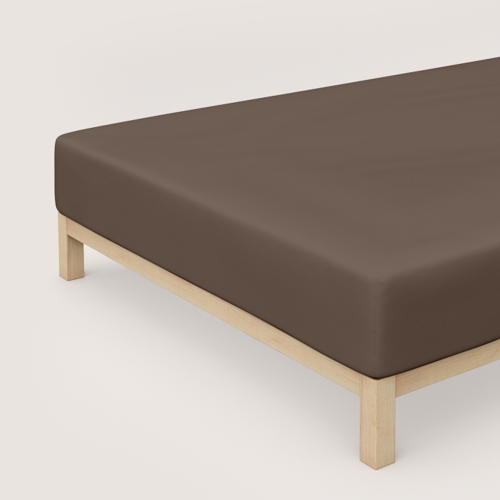 Schlafgut Pure Boxspring Spannbettlaken ca. 90x190-100x220cm in Farbe Sand Deep