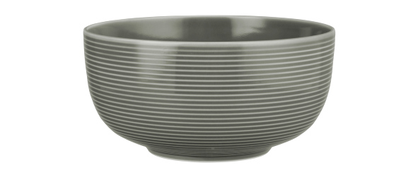 Seltmann Weiden Foodbowl 17,5cm Beat 3 Perlgrau , Schüssel, Tellerform, Keramik, grau, Streifenmuster
