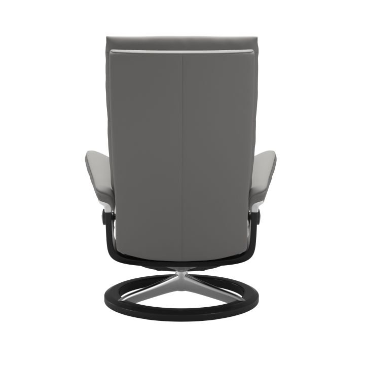 Stressless Sessel mit Hocker Aura (S) in Leder Paloma silver grey