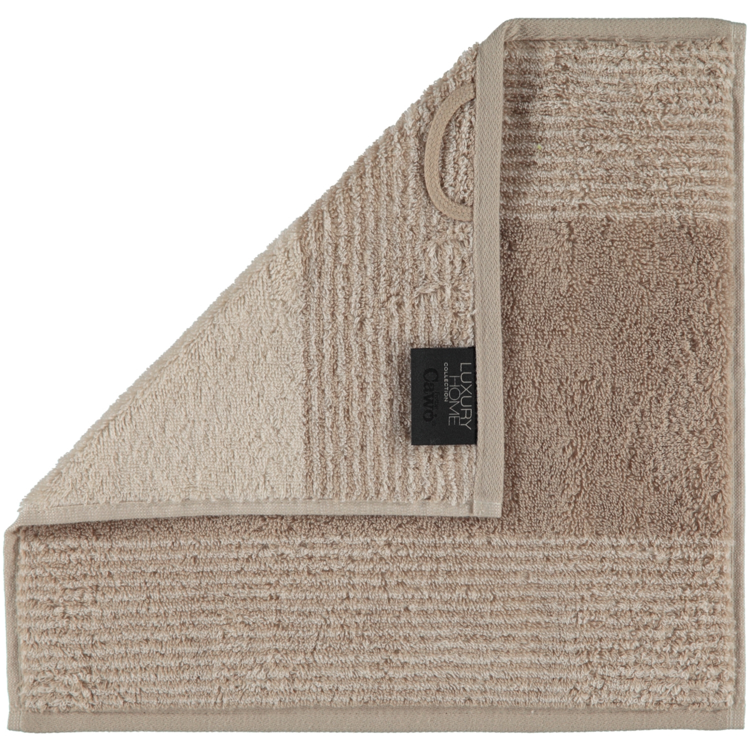 Cawö Seiftuch TWO-TONE 30x30cm in Farbe sand