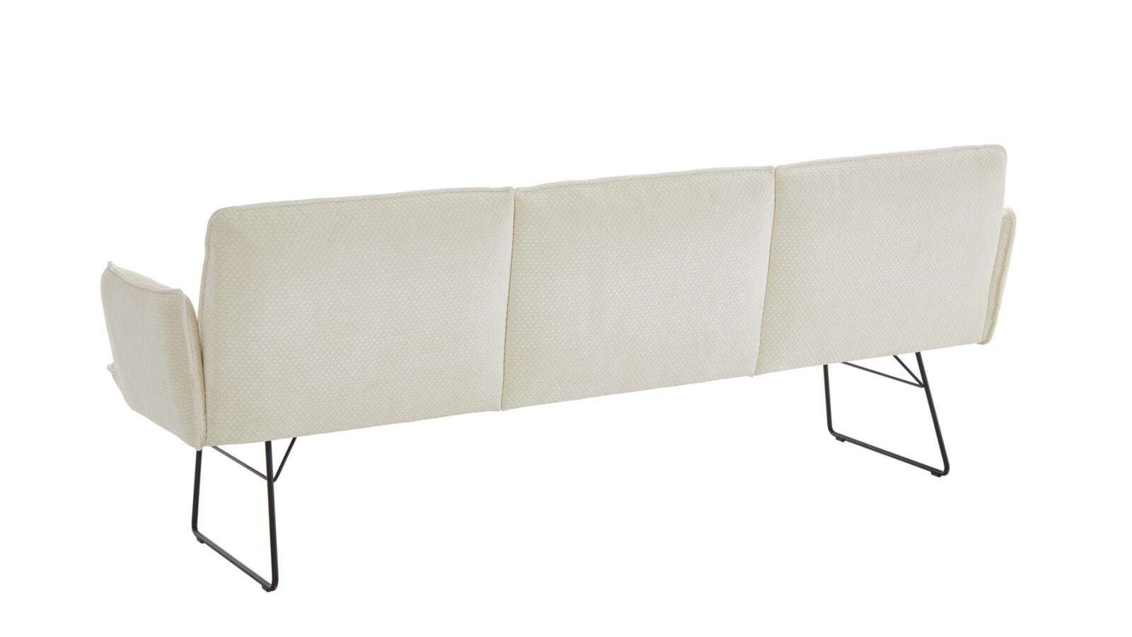 K + W Solobank BASE (4239) ca. B232 H88 T68 cm in Stoff 0940-30 offwhite